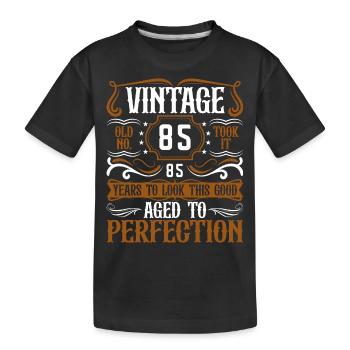 85. Geburtstag Vintage Retro - Kinder Premium Bio T-Shirt - Schwarz - Vorne