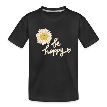 Journée internationale du bonheur - T-shirt bio Premium Enfant - noir - Devant