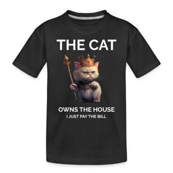 Cat Lady - Funny - Kids' Premium Organic T-Shirt - black - Front