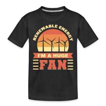 Energies renouvelables Grand fan Pro-climat Renouvelable - T-shirt bio Premium Enfant - noir - Devant