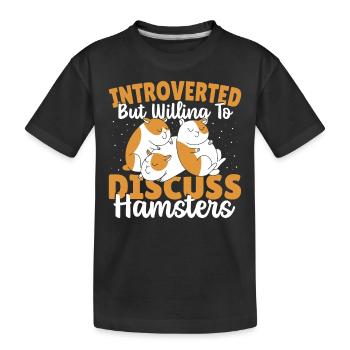 hamster rongeur rongeur animal mignon animaux - T-shirt bio Premium Enfant - noir - Devant