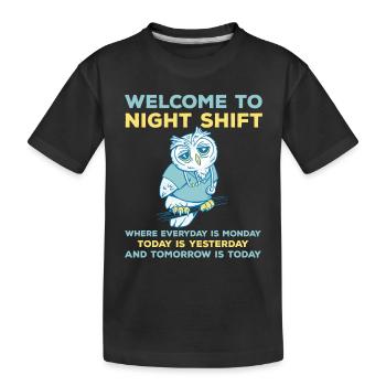 Drôle de dicton de nuit - T-shirt bio Premium Enfant - noir - Devant