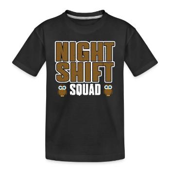 Jolie troupe de nuit - T-shirt bio Premium Enfant - noir - Devant