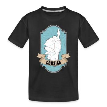 Sommerurlaub Insel Korsika Frankreich Korsika - Kinder Premium Bio T-Shirt - Schwarz - Vorne