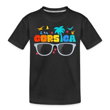Korsika Frankreich Urlaub Korsisches - Kinder Premium Bio T-Shirt - Schwarz - Vorne