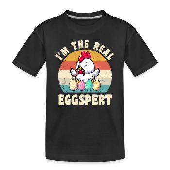 Eggspert Ostern Osterfest Ostereier Osterhuhn - Kinder Premium Bio T-Shirt - Schwarz - Vorne