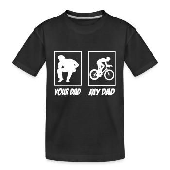 Racer - Kids' Premium Organic T-Shirt - black - Front