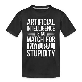 Artificial intelligence Shirt - Kids' Premium Organic T-Shirt - black - Front