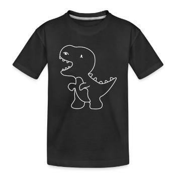 Dino Dinosaur dessiné à la main - T-shirt bio Premium Enfant - noir - Devant