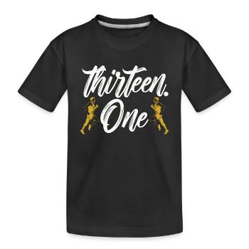 Semi-marathon Treize Un marathonien athlétique - T-shirt bio Premium Enfant - noir - Devant