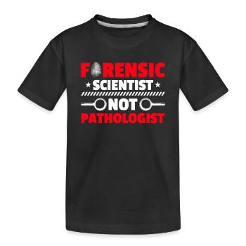 Privatdetektivteam Tatort Forensische Wissenschaft - Kinder Premium Bio T-Shirt - Schwarz - Vorne