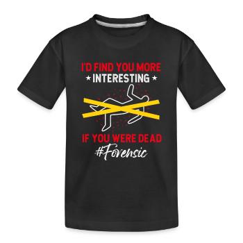 Privatdetektivteam Tatort Forensische Wissenschaft - Kinder Premium Bio T-Shirt - Schwarz - Vorne