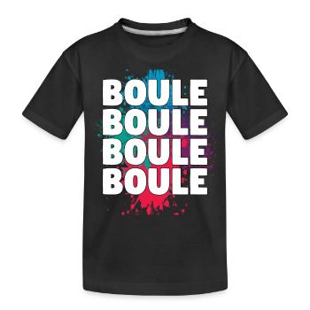 Boule Boccia Ball Sports Petanque Game Papa Father - Kids' Premium Organic T-Shirt - black - Front
