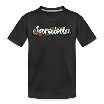 Flora Travel To Sardinia Holiday Italy - Kinder Premium Bio T-Shirt - Schwarz - Vorne