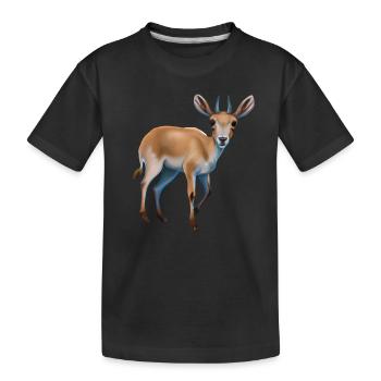 Antilope saïga - T-shirt bio Premium Enfant - noir - Devant