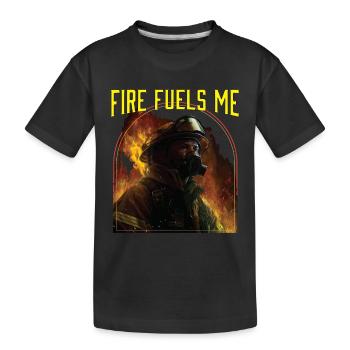 Le feu me nourrit Pompiers Pompiers pompiers - T-shirt bio Premium Enfant - noir - Devant