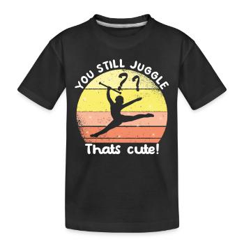 Acrobaties Danse Baton Twirler Pole Gymnastique - T-shirt bio Premium Enfant - noir - Devant