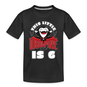 Vampir Geburtstag 6. Vampir Geburtstagsfeier - Kinder Premium Bio T-Shirt - Schwarz - Vorne