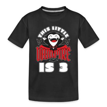 Vampir Geburtstag 3. Vampir Geburtstagsparty - Kinder Premium Bio T-Shirt - Schwarz - Vorne