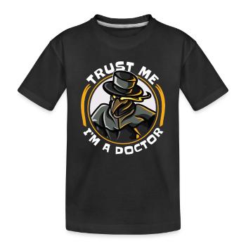 Pest Doktor Pest Doktor Maske Medikamente - Kinder Premium Bio T-Shirt - Schwarz - Vorne