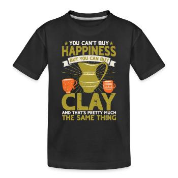 Four en céramique Cermaicist Pot de four en argile céramique - T-shirt bio Premium Enfant - noir - Devant