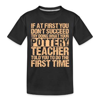 Four en céramique Cermaicist Pot de four en argile céramique - T-shirt bio Premium Enfant - noir - Devant