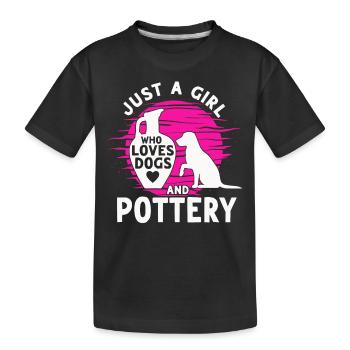 Four en céramique Cermaicist Pot de four en argile céramique - T-shirt bio Premium Enfant - noir - Devant