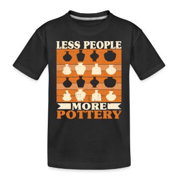 Four en céramique Cermaicist Pot de four en argile céramique - T-shirt bio Premium Enfant - noir - Devant