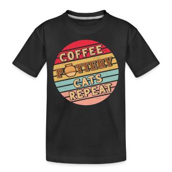 Four en céramique Cermaicist Pot de four en argile céramique - T-shirt bio Premium Enfant - noir - Devant