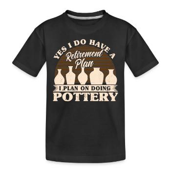 Four en céramique Cermaicist Pot de four en argile céramique - T-shirt bio Premium Enfant - noir - Devant