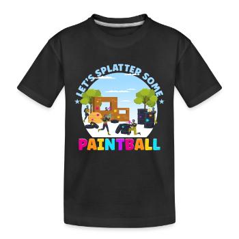 Pulvérisons des sports d’équipe de paintball - T-shirt bio Premium Enfant - noir - Devant