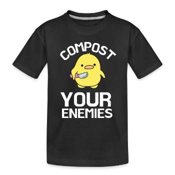 Compostez vos ennemis - T-shirt bio Premium Enfant - noir - Devant