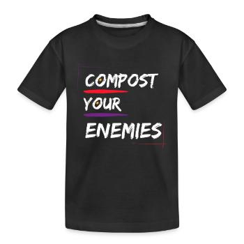 Compostez vos ennemis - T-shirt bio Premium Enfant - noir - Devant