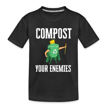 Compostez vos ennemis - T-shirt bio Premium Enfant - noir - Devant