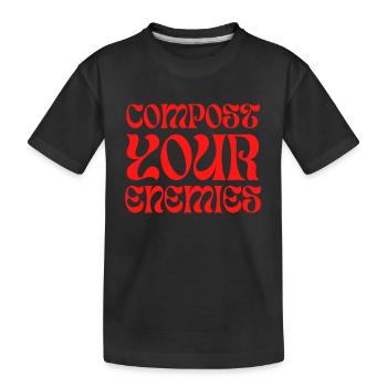 Compostez vos ennemis - T-shirt bio Premium Enfant - noir - Devant