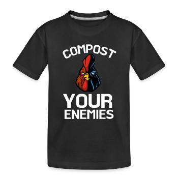 Compostez vos ennemis - T-shirt bio Premium Enfant - noir - Devant