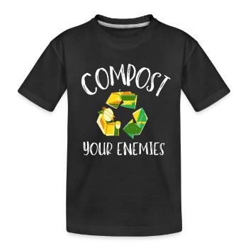 Compostez vos ennemis - T-shirt bio Premium Enfant - noir - Devant
