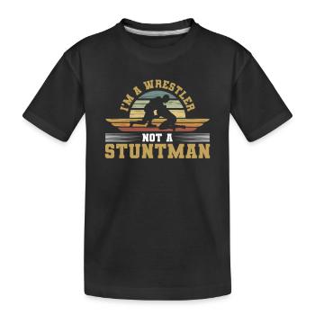 Wrestling Ringer - Kinder Premium Bio T-Shirt - Schwarz - Vorne