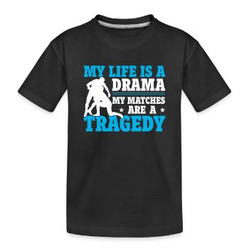 Wrestling Ringer - Kinder Premium Bio T-Shirt - Schwarz - Vorne