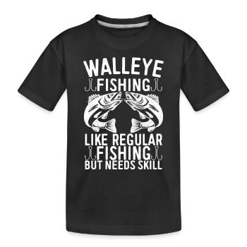 Anglers Fishing Fishermen - Kids' Premium Organic T-Shirt - black - Front