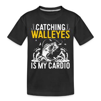 Anglers Fishing Fishermen - Kids' Premium Organic T-Shirt - black - Front