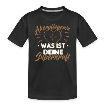 Altenpflegerin Pfleger Pflegerin Pflegefachkraft - Kinder Premium Bio T-Shirt - Schwarz - Vorne