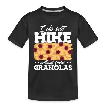 Je ne fais pas de randonnée sans Granolas Foodie - T-shirt bio Premium Enfant - noir - Devant
