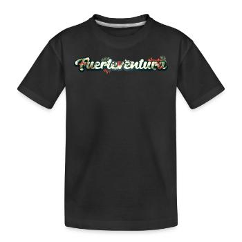 Flora Travel To Fuerteventura Holiday Kanaren - Kinder Premium Bio T-Shirt - Schwarz - Vorne
