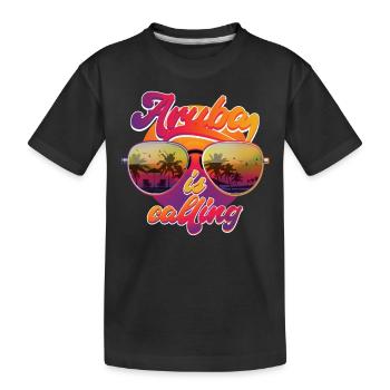 Aruba Family Holiday Caribbean Sea - Kinder Premium Bio T-Shirt - Schwarz - Vorne