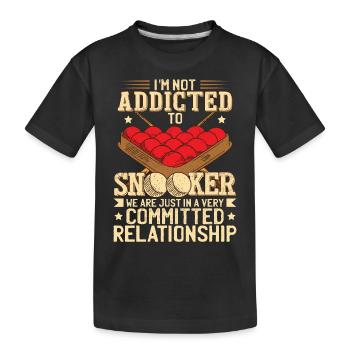 Joueur de billard - T-shirt bio Premium Enfant - noir - Devant