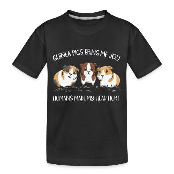 Rongeur Guinée Amoureux Guinée - T-shirt bio Premium Enfant - noir - Devant
