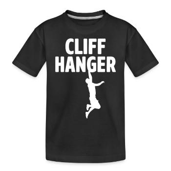 Cliff Hanger Cliff Diver Cliff Diving Tombstoning - Kids' Premium Organic T-Shirt - black - Front