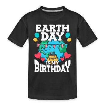 Le Jour de la Terre est ma fête d’anniversaire - T-shirt bio Premium Enfant - noir - Devant