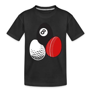 Cue Sport Billard Cricket Golf Easter Eggs Balls - T-shirt bio Premium Enfant - noir - Devant